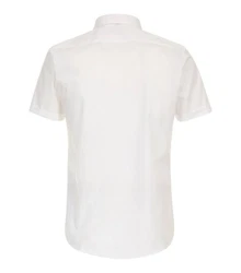 Redmond Kurzarmhemd Slim Fit Weiß/Creme