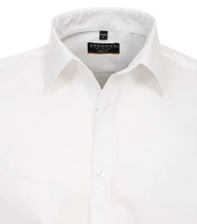 Redmond Kurzarmhemd Slim Fit Weiß/Creme
