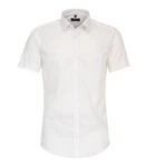Redmond Kurzarmhemd Slim Fit Weiß/Creme