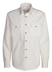 John Devin Langarmhemd Weiß/Grau/Khaki/Dunkelblau/Beige/Creme