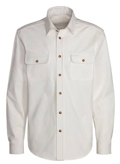 John Devin Langarmhemd Weiß/Grau/Khaki/Dunkelblau/Beige/Creme