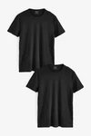 Next Unterhemd T-Shirts (2-St) Schwarz/Grau/Dunkelgrau