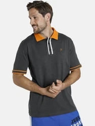 Jan Vanderstorm Poloshirt ISFRIED Dunkelgrau/Grau/Orange/Rot