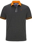 Jan Vanderstorm Poloshirt ISFRIED Dunkelgrau/Grau/Orange/Rot