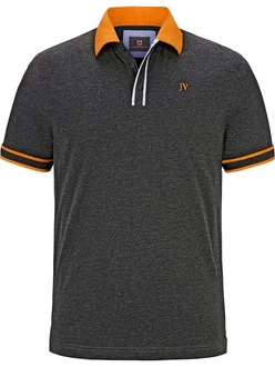 Jan Vanderstorm Poloshirt ISFRIED Dunkelgrau/Grau/Orange/Rot