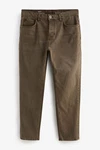 Next Regular-Fit-Jeans aus überfärbtem Denim Khaki/Dunkelgrün
