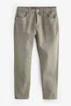 Next Regular-Fit-Jeans aus überfärbtem Denim Khaki/Dunkelgrün