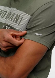 Bruno Banani T-Shirt kurzärmelig schmal geschnitten Rundhalsausschnitt Dunkelgrün/Khaki