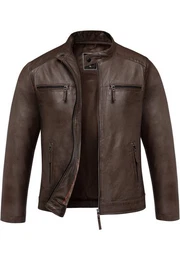 Lederjacke CICERO Lederjacke Echtleder Herren Biker Zipper Jacke