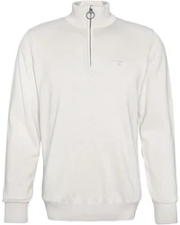 Barbour Strickpullover Troyer Tain Grau/Braun/Khaki/Beige/Weiß