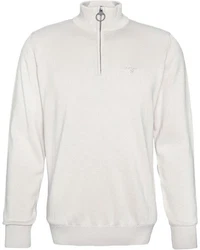Barbour Strickpullover Troyer Tain Grau/Braun/Khaki/Beige/Weiß