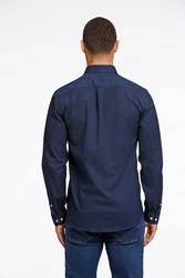 LINDBERGH Businesshemd Oxford-Hemd Dunkelblau/Blau