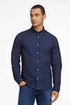 LINDBERGH Businesshemd Oxford-Hemd Dunkelblau/Blau