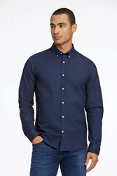 LINDBERGH Businesshemd Oxford-Hemd Dunkelblau/Blau