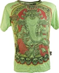 Guru-Shop T-Shirt Weed T-Shirt Goa Style grün