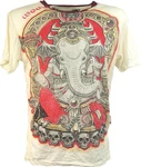 Guru-Shop T-Shirt Weed T-Shirt Goa Style weiß