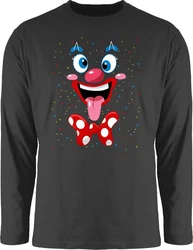 Shirtracer Rundhalsshirt Clown Gesicht Kostüm 