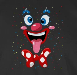Shirtracer Rundhalsshirt Clown Gesicht Kostüm 