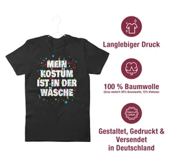 Shirtracer T-Shirt Mein Kostüm ist in der Wäsche Konfetti Karneval & Fasching Schwarz/Silber/Dunkelgrau/Mischfarben