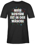 Shirtracer T-Shirt Mein Kostüm ist in der Wäsche Konfetti Karneval & Fasching Schwarz/Silber/Dunkelgrau/Mischfarben