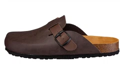 Lico Bioline Clog Pantolette Dunkelbraun/Braun/Beige