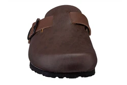 Lico Bioline Clog Pantolette Dunkelbraun/Braun/Beige