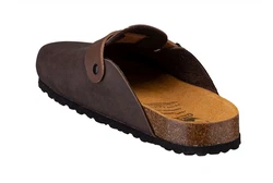 Lico Bioline Clog Pantolette Dunkelbraun/Braun/Beige