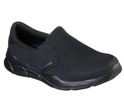 Skechers Equalizer Slip-On Sneaker Schwarz/Dunkelblau/Grau