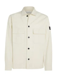 Calvin Klein Langarmhemd COTTON NYLON OVERSHIRT Khaki/Beige/Weiß/Dunkelblau