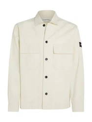Calvin Klein Langarmhemd COTTON NYLON OVERSHIRT Khaki/Beige/Weiß/Dunkelblau
