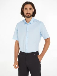 Calvin Klein Kurzarmhemd mit Logo Hellblau