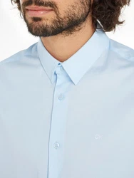 Calvin Klein Kurzarmhemd mit Logo Hellblau