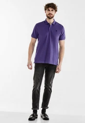 STREET ONE MEN Poloshirt Lila/Dunkelblau