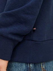 Jack & Jones Hoodie JJCYRUS SWEAT HOOD Dunkelblau/Blau