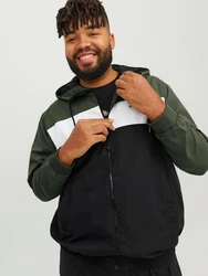 Jack & Jones Plus Bomberjacke JJRush Dunkelgrün/Grün