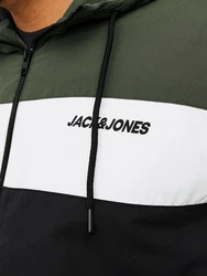 Jack & Jones Plus Bomberjacke JJRush Dunkelgrün/Grün