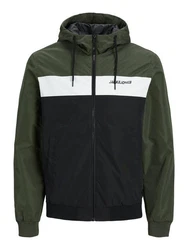 Jack & Jones Plus Bomberjacke JJRush Dunkelgrün/Grün