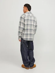 Jack & Jones Langarmhemd JJEMICHAEL OVERSHIRT Beige/Creme/Blau/Grau/Khaki/Dunkelblau/Hellblau