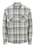 Jack & Jones Langarmhemd JJEMICHAEL OVERSHIRT Beige/Creme/Blau/Grau/Khaki/Dunkelblau/Hellblau