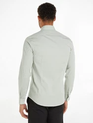 Calvin Klein Langarmhemd POPLIN LEAF PRINT SLIM SHIRT Hellgrün/Grün