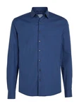 Calvin Klein Langarmhemd TONAL STRUCTURE SLIM SHIRT Dunkelblau/Blau