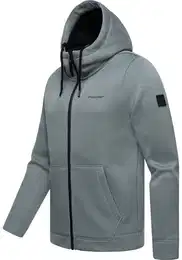 Kapuzenstrickjacke Fabian Herren Basic Rippstrick-Jacke mit Kapuze