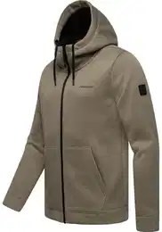 Kapuzenstrickjacke Fabian Herren Basic Rippstrick-Jacke mit Kapuze