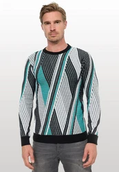 Rusty Neal Strickpullover Türkis/Grün
