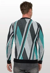 Rusty Neal Strickpullover Türkis/Grün