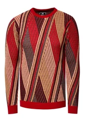 Rusty Neal Strickpullover Dunkelrot/Bordeaux/Braun/Rot