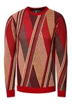 Rusty Neal Strickpullover Dunkelrot/Bordeaux/Braun/Rot