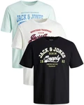 Jack & Jones Print-Shirt (Spar Set, 3er-Pack) Hellblau/Mischfarben/Schwarz/Dunkelblau/Blau Jack & Jones Print-Shirt (Spar Set, 3er-Pack) Hellblau/Mischfarben/Schwarz/Dunkelblau/Blau