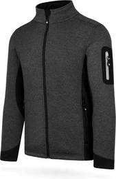 Fleecejacke Herren Strick-Fleecejacke Wapusk Strickjacke Cardigan mit Stehkragen und Seitentaschen Outdoor