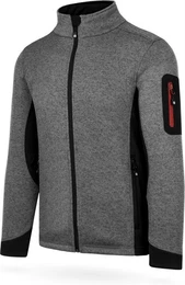 Fleecejacke Herren Strick-Fleecejacke Wapusk Strickjacke Cardigan mit Stehkragen und Seitentaschen Outdoor